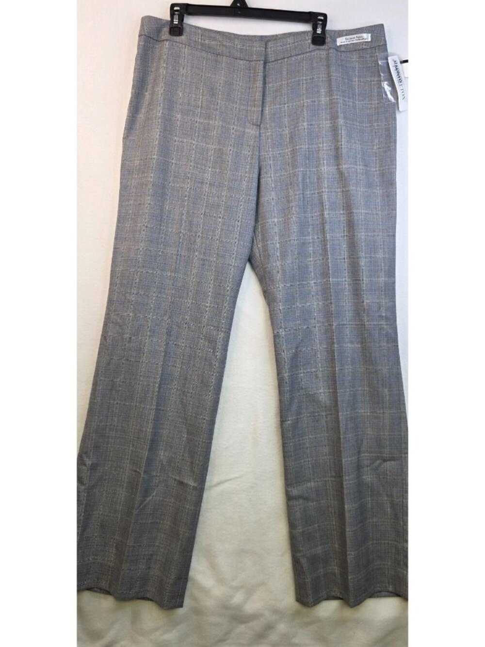 NEW Pendleton 18 Gray Plaid 100% Virgin Wool Pants USA Quiet Luxury Bossbabe